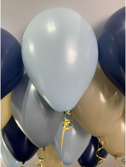 Шары белый песок, голубой, тёмно-синий, серо-голубой 13 шт под потолок