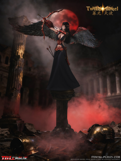 ПРЕДЗАКАЗ - Темная эльфийка-ангел - Коллекционная фигурка 1/6 Twilight Angel (Black) (PL2025-233B) - TBLeague ?ЦЕНА: 25700 РУБ.?