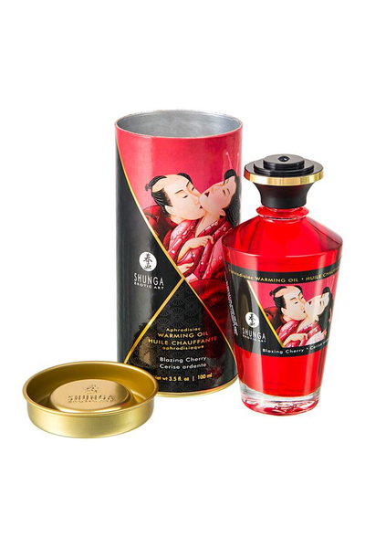 2200 Масло массажное для тела Shunga «Пылающая вишня», разогревающее, 100 мл.
