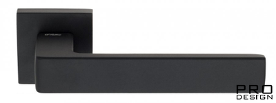 Дверная ручка на квадратном основании Fratelli Cattini "BOOM" 8-NM матовый черный