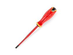 Отвертка диэлектрическая шлицевая 5.5x125 серия СЛИМ для работ под напряжением до 1000 В