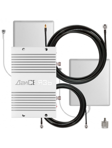 Комплект DS-1800/2100-23C3 - минимальный набор оборудования с репитером мощностью 200 мВт для усиления сигнала сотовой связи в стандартах 2G GSM1800, 3G UMTS2100, 4G LTE1800