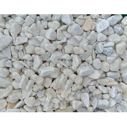 Белый мрамор галтовка, фракция 20-40 мм