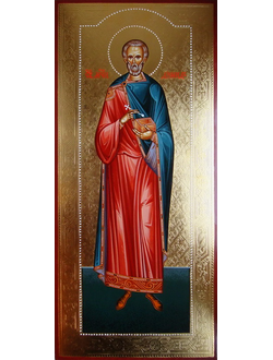 Диомид Тарсянин, Никейский, Святой мученик. Рукописная мерная икона.