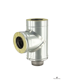 Тройник-сэндвич 90° нерж/оцинк