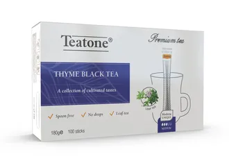 Черный чай с чабрецом в "Teatone" в стиках (100 шт x 1,8 гр)