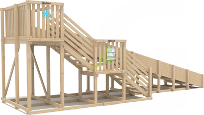 Зимняя горка Snow Fox, скат 8 м, без окраски фото