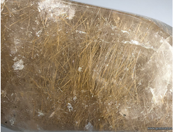 Рутил  в дымчатом кварце, галтель. Россия. 145*75*65мм