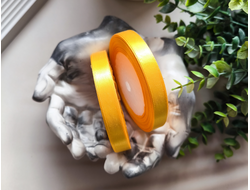 Лента атласная 1.2 см., рулон (23м.), ТЕМНЫЙ ЖЕЛТЫЙ