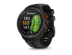 Умные часы Garmin Approach S70 - 47 мм черно-красный керамический безель с черным силиконовым ремешком (010-02746-02)