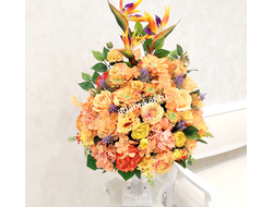 Интерьерная композиция из искусственных цветов Стрелицы № Б005/Купить в Москве на сайте AOABUKET.ru