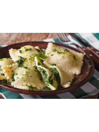 Равиоли со шпинатом и сыром