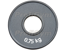 ДПЛ-0,75 ДИСК СТАЛЬНОЙ «POWERLIFTING» С ПОЛИМЕРНЫМ ПОКРЫТИЕМ, 0,75 КГ