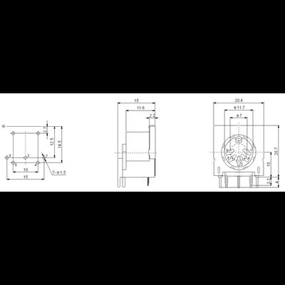 Гнездо DIN-D501/PB (миди / midi)