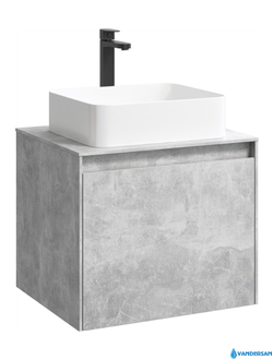 Тумба под умывальник Aqwella Mobi-60, цвет бетон светлый