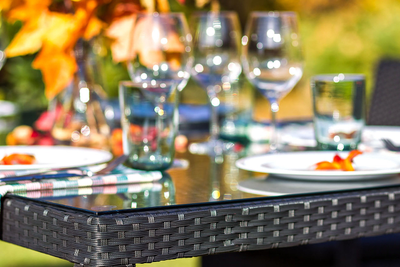 Обеденный комплект  MILANO черный на 6 персон