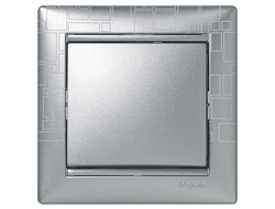 Выключатель Legrand Valena, рамка - алюминий модерн (пластик)