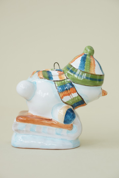 Снеговик на санках (спортсмен)