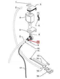 Клапан избыточного давления с шумоподавителем Saeco Gaggia