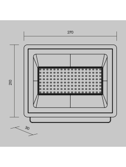 Прожектор Flood 6500К 100Вт IP 65, FL001-L100B6K