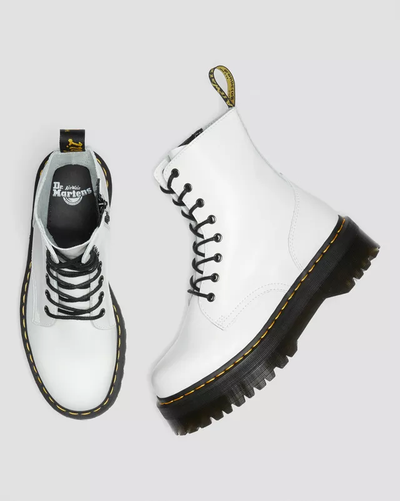 Dr Martens Jadon Leather Platforms White