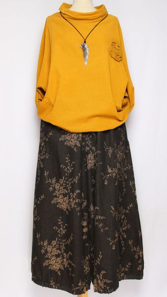 Рубашка "Вельвет хомут роза" горчичная, лайм до р.56