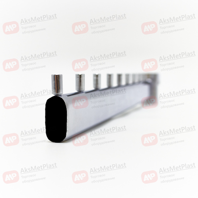 M940Z Кронштейн прямой хром 9 штырьков на овальную трубу усиленный L=400 мм