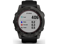 Умные часы Garmin Fenix 7X Sapphire Solar Wi-Fi, серый/черный