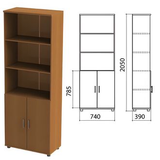 Шкаф полузакрытый "Монолит", 740х390х2050 мм, цвет орех гварнери