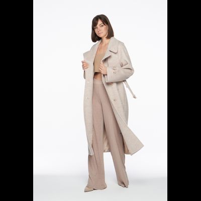 Женское пальто Flirt 619 бежевое фото 46 размер