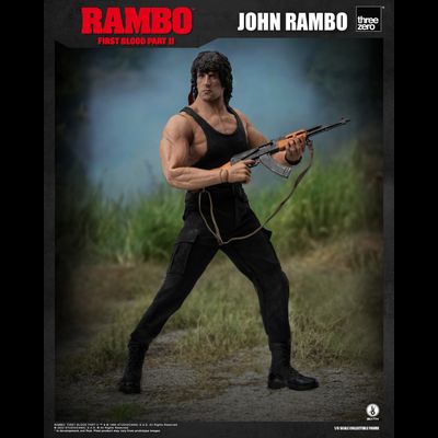 Джон Рэмбо в черном (Сильвестр Сталлоне)  - Коллекционная ФИГУРКА 1/6 scale John Rambo 2.0 (3Z03280W0) - Threezero