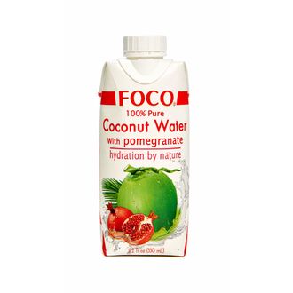 Кокосовая вода с соком граната без сахара, 0,33л (FOCO)