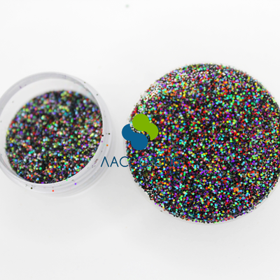 Black Holographic глиттер блестки Черный Голография 0,4 мм 10 г