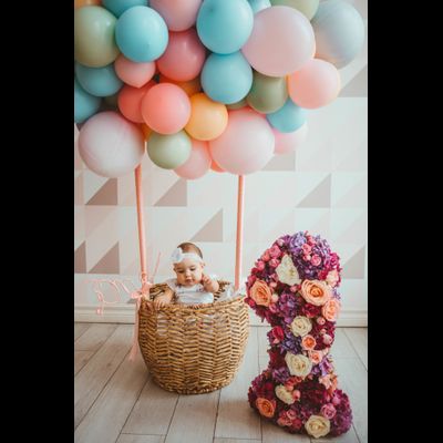 Оформление детского годовасия в стиле "Flowers party" "№ 1460