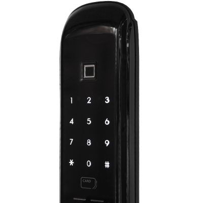 Врезной электронный дверной замок Solity GSP-1000BK BLACK с отпечатком пальца
