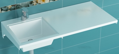 Тумба напольная Марс 56 с умывальником над стиральной машиной Лидер 120