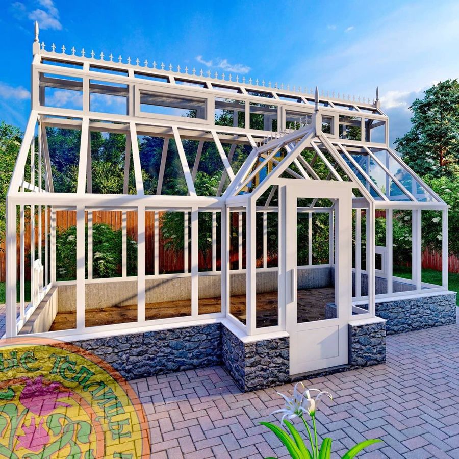 Уникальная теплица из стекла и алюминия производства Красивые теплицы Йоркшир Кантри Холл