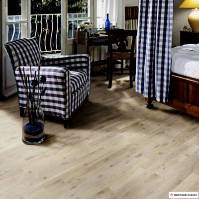 Паркетная доска PolarWood Space Ясень Плутон 188 мм 3-х полосная без фаски масло замок 2G толщина 14 мм 3.41 м2