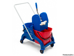 Двухведерная тележка FILMOP FRED 2х15 л на пластиковой базе с рильсановой ручкой