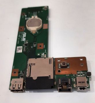 Плата питания + USB + RJ45 + Card Reader для ноутбука Asus K52JR (60-NXMDC1000/60-NXMDC1000-C02)
