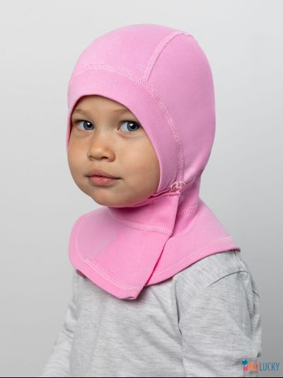 Шапка-шлем 24301-01 95%хлопок 5%лайкра, ярко-розовый 42-44