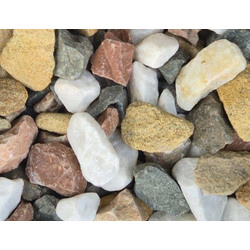 Гравий цветной, фракция 20-40 мм (бело-розовый, серый, жёлтый)