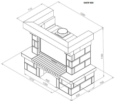 Каминная облицовка ЕВРОПЕЙСКИЕ КАМИНЫ Кипр 800 фронтальная / Кипр 800 угловая 45 / Кипр 800 угловая 90 темный орех