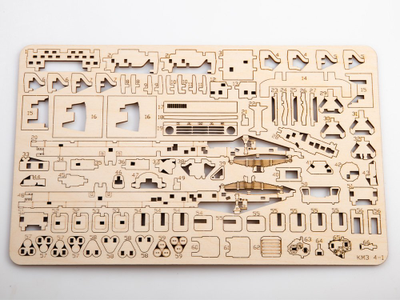 Деревянная модель: (Baumi 11002) Автомобиль КАМАЗ-4310 бортовой