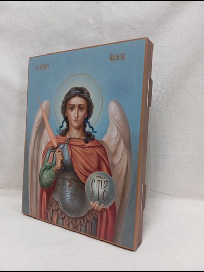 Михаил Архангел, святой Архистратиг. Рукописная икона 22х28см.