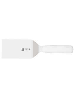 Лопатка 27,5 см. изогнутая раб. часть 12*7,5 см. нерж. с пластик. ручкой, белая