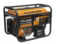 Генератор бензиновый CARVER PPG-6500E (5,0-5,5кВт,дв.LT-188F, 13,0л.с.эл/ст,220В/380В, 25л,обм.медь)