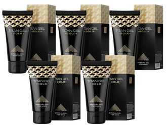 Интимный гель для мужчин TITAN GEL GOLD (ТИТАН ГЕЛЬ ГОЛД) 5 тюбиков.