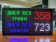 Табло универсальное счетчик дней без травм, дней без аварий 190*350мм (помещение) размер А4