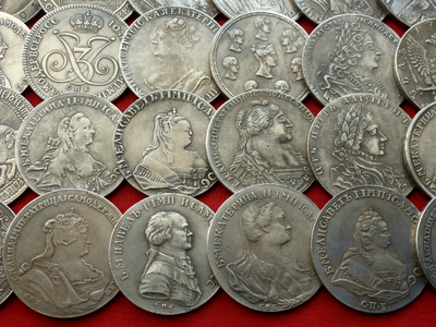 Полная коллекция царских рублей - 130 штук! Копии высшего качества!